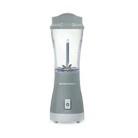 Single Serve Personal Smoothie Blender, 14 oz. Travel Cup and Lid, Gray, New